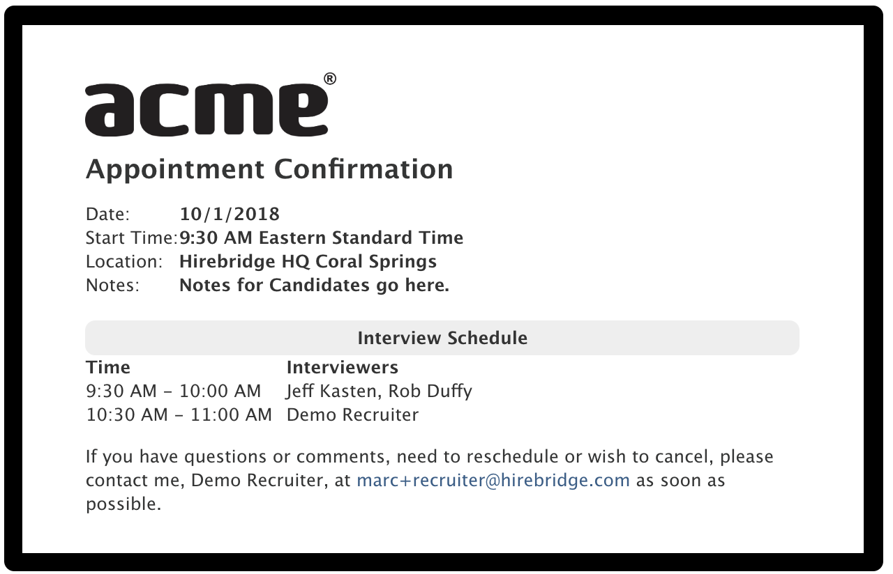 Panel Interview Scheduler Overview – Hirebridge